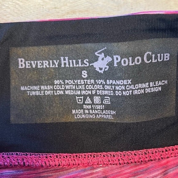 Beverly Hills Polo Club Womens Size Small Stretch Pink Capri Yoga Legging Pants - Picture 7 of 7